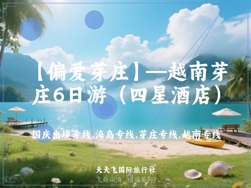 【偏爱芽庄】—越南芽庄6日游（四星酒店）