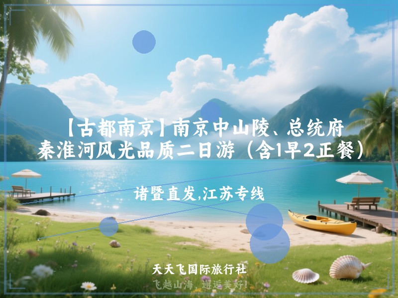 【古都南京】南京中山陵、总统府、秦淮河风光品质二日游（含1早2正餐）